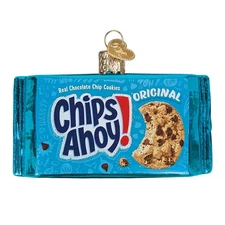 Old World Christmas CHIPS AHOY COOKIES (32715) Glass Ornament w/OWC Bx
