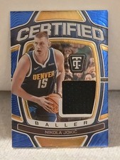 NIKOLA JOKIC 2024-25 PANINI TOTALLY CERTIFIED GAME WORN PATCH RELIC 12/49