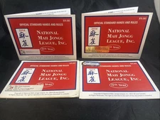 2014 National Mah Jongg League Card/Rule Large Print Set of 4