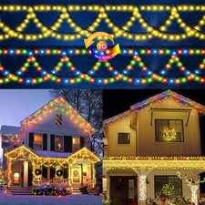 Christmas Light Outdoor 380LED 40FT Waterproof Fairy String Lights Extendable Ha