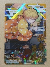 Tarjeta de vitral Demon Slayer Kimetsu no Yaiba Zenitsu Agatsuma