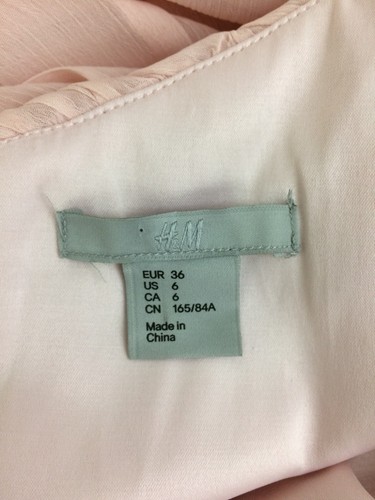 H&M Women's Dress Size 8 Pink Lined One Shoulder Ruched Used F1 - Picture 8 of 11