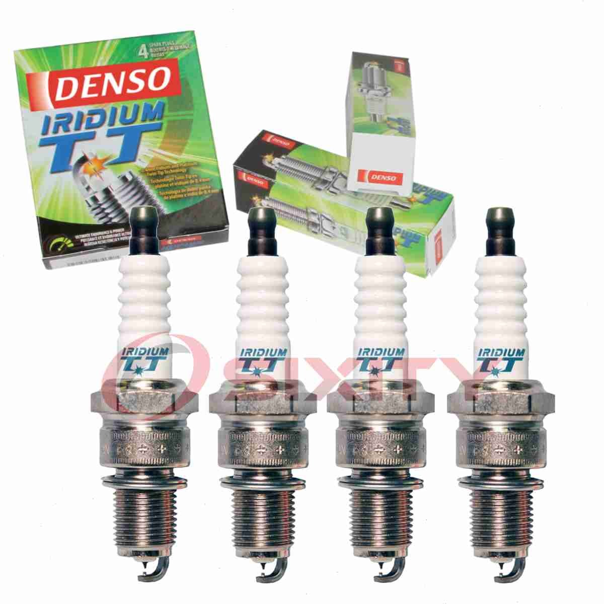 4 pc Denso Iridium TT Spark Plugs for 1975-1989 Volkswagen Scirocco 1.5L lr
