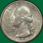 1934-D Heavy Motto Washington Quarter Silver Very Fine VF Coin, Scratches #36535