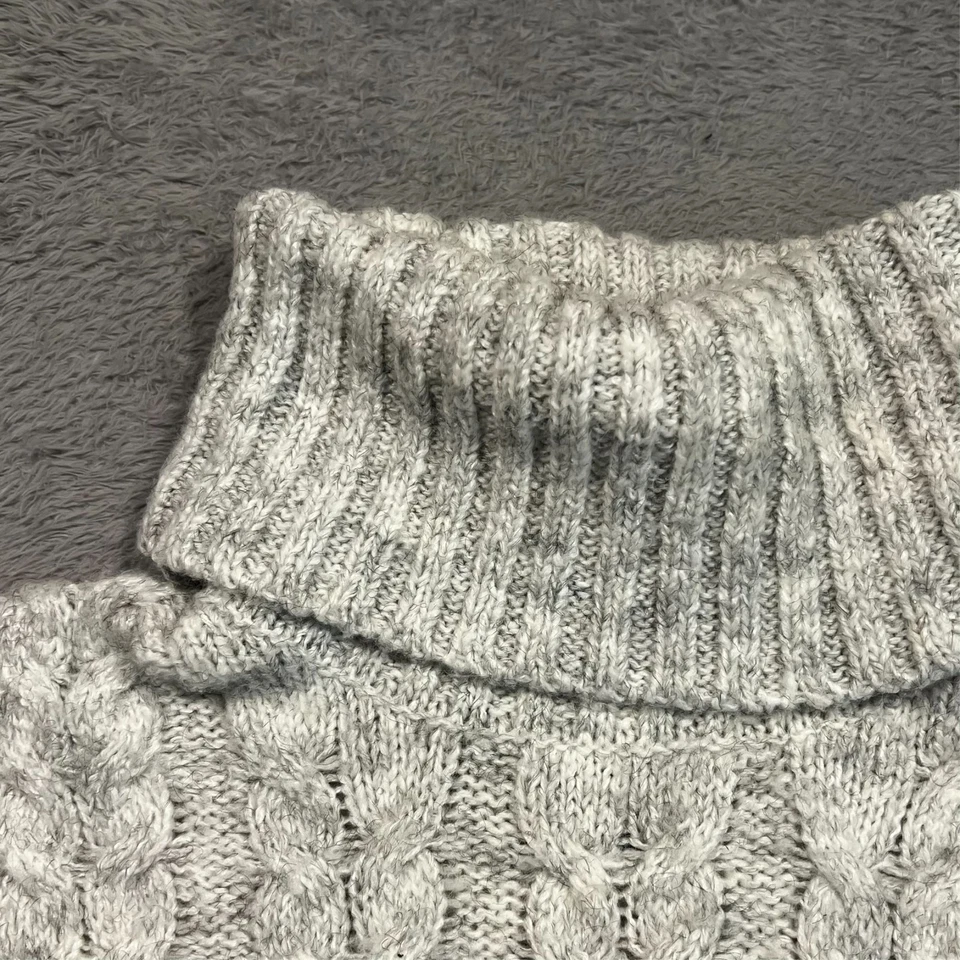 Joie Sleeveless Cable Knit Turtleneck Sweater Vest Women's XS Grey Wool Blend - Image 4 of 4