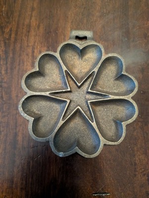 Vintage Cast Iron Heart Shaped Mold 