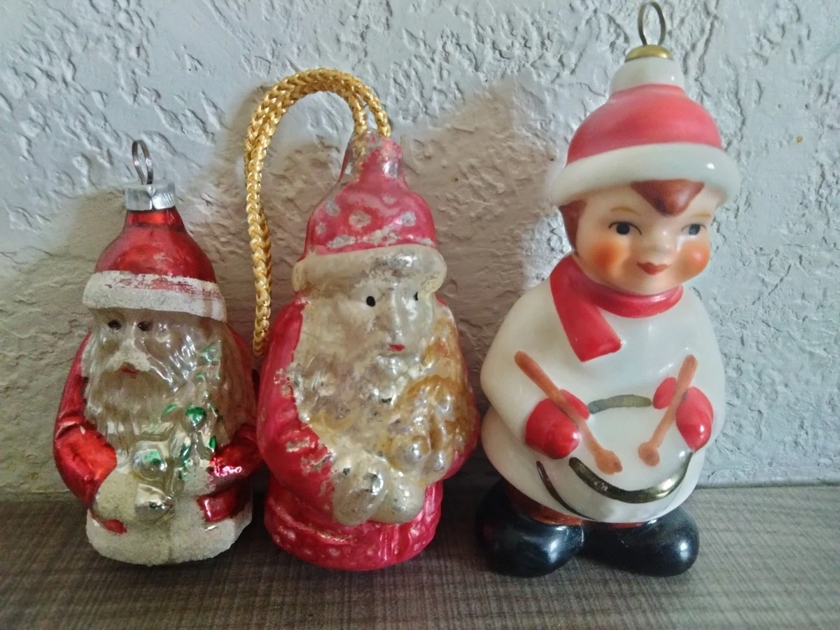 Glass Santa Christmas Collectible Holiday & Seasonal Ornaments