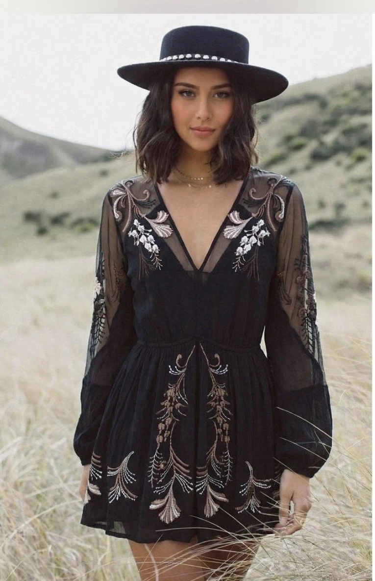 free people sheer black dress Free People sheer black dress