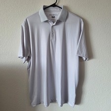 Hickey Freeman Men Sz M Golf Polo Shirt Geometric Print Moisture-Wicking Stretch