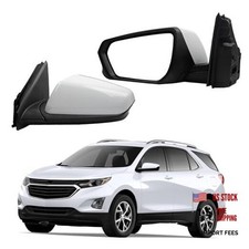Left Driver Side Mirror Compatible With 2018-2023 Chevy Equinox L-5Pin white