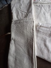4 alte Tischdecken Damast Tafeltuch guter Zustand Vintage alt weiß Aussteuer 