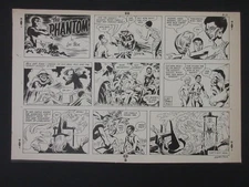 THE PHANTOM ORIGINAL 1971 COMIC PROOF ART LEE FALK W/ COLOR PAGES WITCH SCENE!