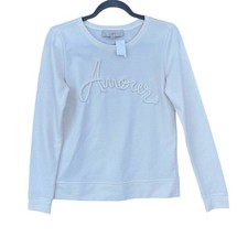NWT New Loft Womens XS Cotton Blend Amour Long Sleeve Crew Neck Sweater