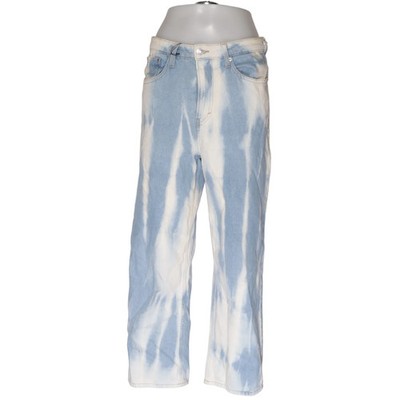 H&M, Jeans, Größe: 40, Blau/Weiß, Print, Denim, Damen #lGU