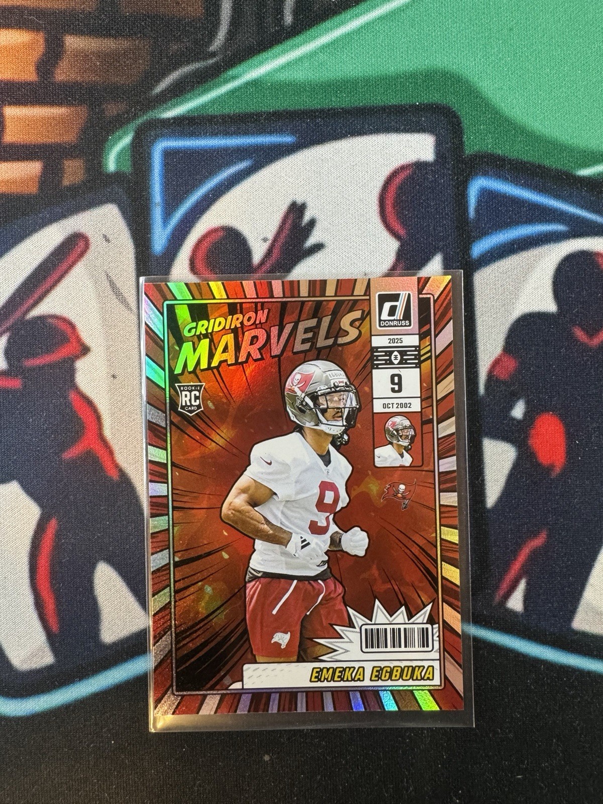 2025 Panini Donruss Emeka Egbuka Gridiron Marvels Rookie SSP - Bucs - Case Hit