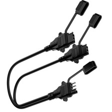 18AWG 1FT 4 Pin Trailer Connector Y Splitter Universal 4 Way 1-Feet, Black