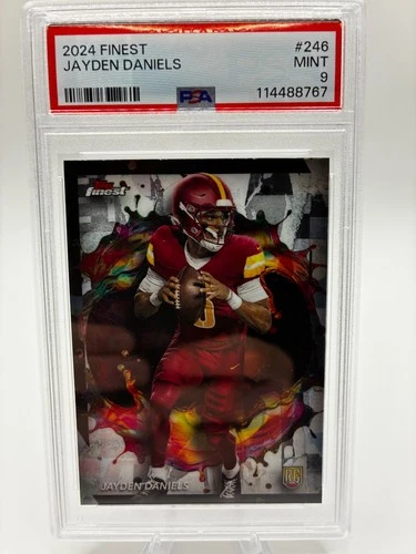 2024 Topps Finest - Rare Jayden Daniels #246 (RC) PSA 9