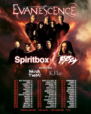 Evanescence World Tour 2026 Poster | Nordamerika UK Europa Daten Kunstdruck