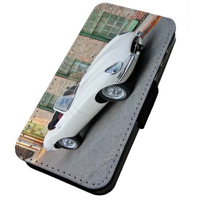 Bedruckte Klapp Handyhülle iPhone, Samsung & Huawei Sportwagen Jaguar E-Type