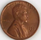 1955-S Gem BU Red From OBW US Lincoln Wheat Cent Penny Edge Color Free Post