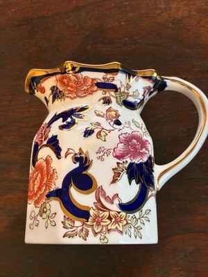 Mason s Ironstone Blue Mandalay Fenton Krug ca. 11 1/2 cm hoch mit Box 