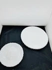 Arcopal Trianon Moonlight White Ivory Scalloped salad & dinner plates  4 each