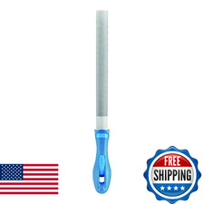 Pferd 10" Half-Round Hand File with Handle, American Pattern, Double Cut, Medium