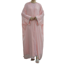 Dubai Abaya Plus Size Cardigan Kaftan Muslim Women Ramadan Long Dress Robe Gown