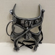 Wrath Steam Punk Mask Masquerade Piece Costume Cosplay Metallic Silver Color