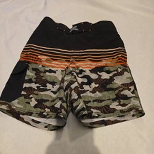 Wonder Nation quick dry camo Style swim trunks Kids Boys Size medium