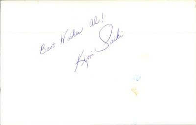 1990's -Kim Saiki- Signed/Autograph/Auto Postcard Golf LPGA Tour