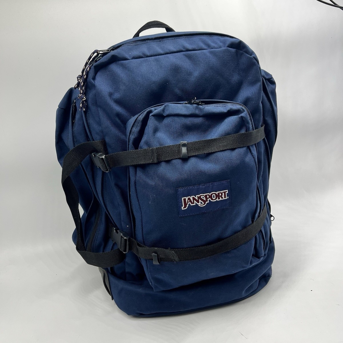 Vintage Y2K Jansport Convertible Travel Bag Luggage Backpack Blue