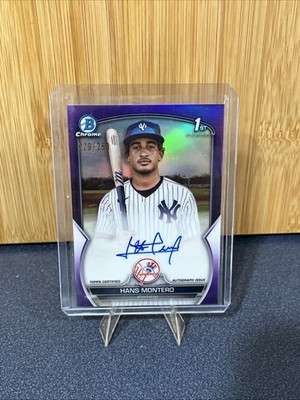 2023 Bowman Chrome Hans Montero PURPLE 1sr Auto, /250 #CPA-HM