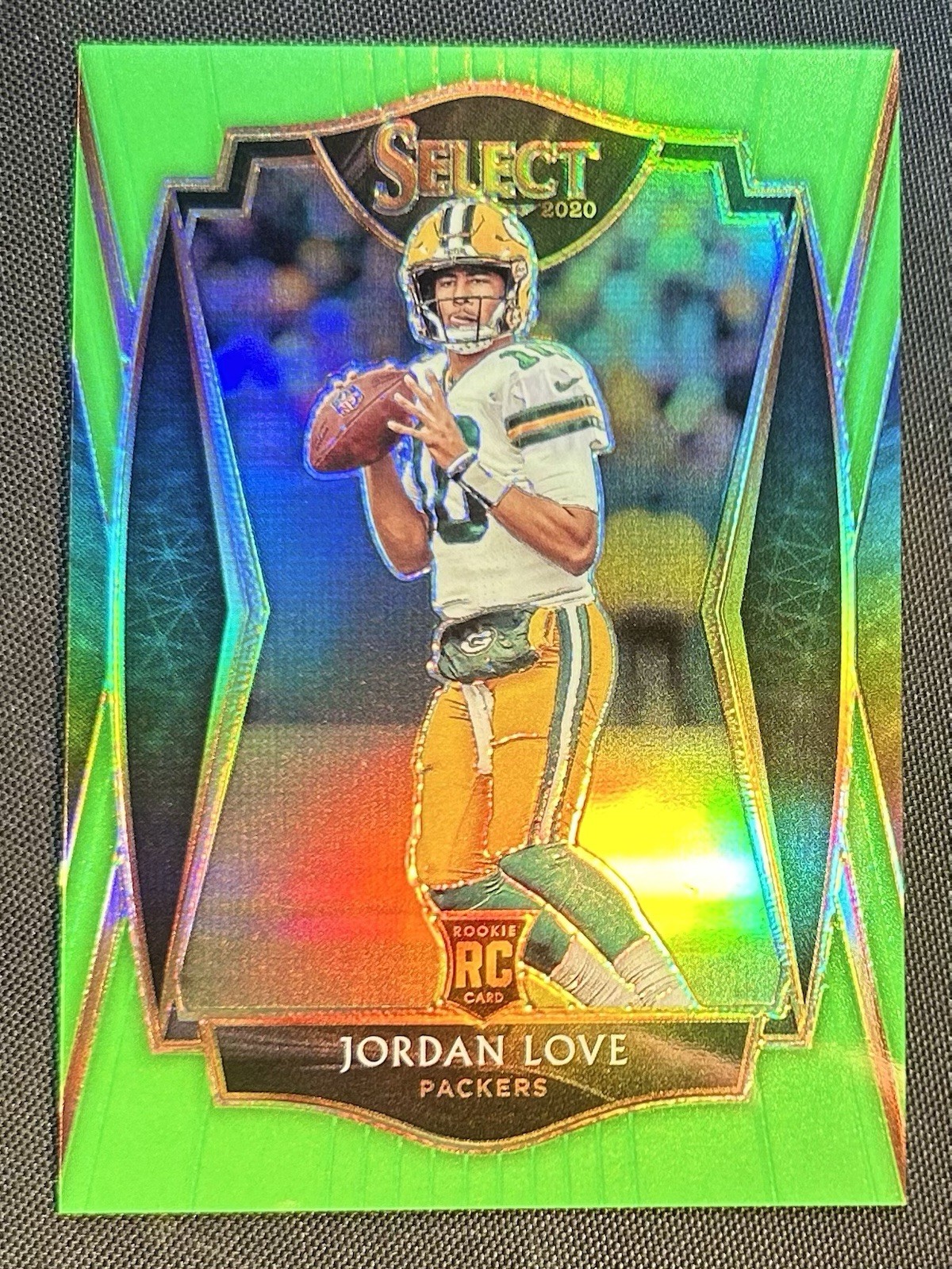 2020 Panini Select Premier Level Neon Green Prizm /49 #147 Jordan Love Rookie RC