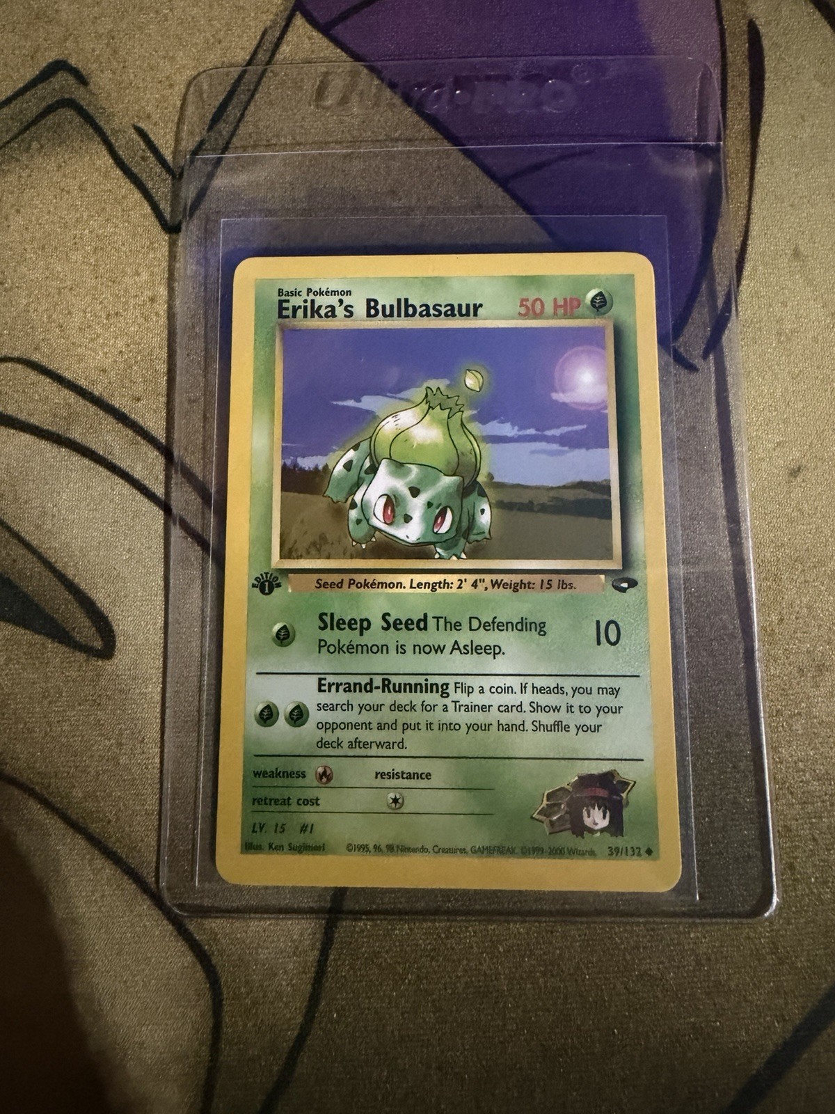 Pokémon TCG Erika's Bulbasaur Gym Challenge Card 1st Edition 39/132 NM