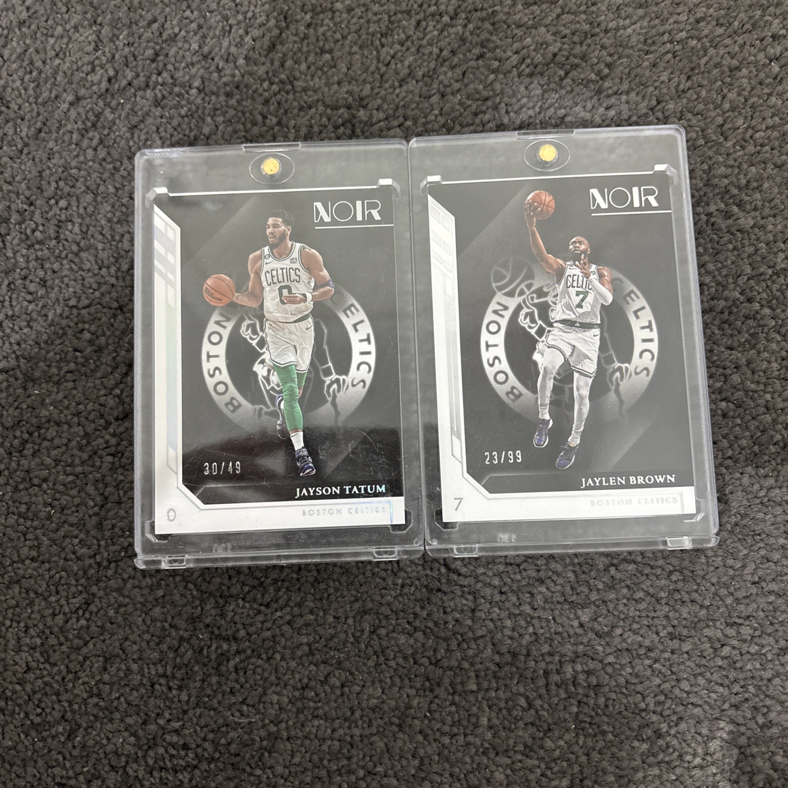 2022 Panini Noir #4 Jayson Tatum /49 | Jaylen Brown /99