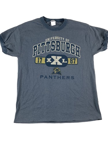 University Of Pittsburgh Panthers Short Sleeve T Shirt Banded Mens Large L Blue - 第 1/8 張圖片