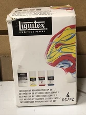 NEW Liquitex Professional Iridescent Pouring Medium Set 4pc Open BOX NEW