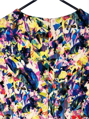 London Times Floral Dress Womens 10P Ruched Elastic Waist Short Sleeve Zip NEW - 第 8/12 張圖片
