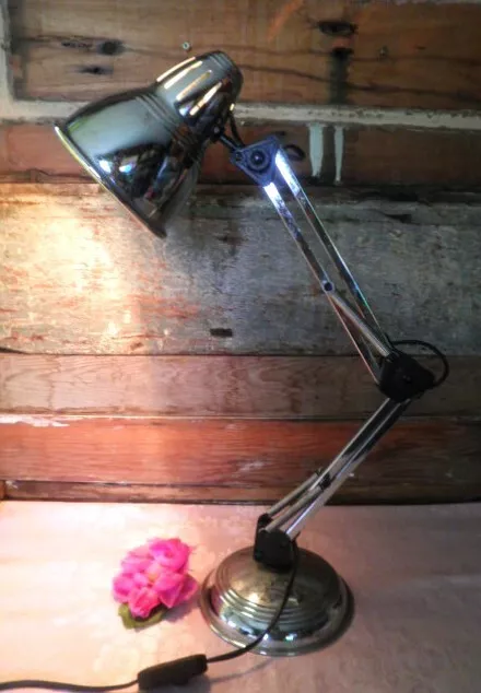 Vintage chrome lamp deals