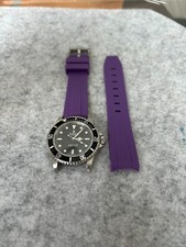 20mm PURPLE Vulcanized Rubber Strap Rolex Submariner