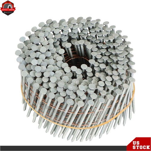 3600Pack Siding Nails 2.5" × 0.092"15 Degree Collated Wire Coil Full Round Head - Picture 4 of 9