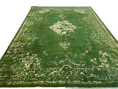Moderner Teppich Reine Wolle Moderne Farbe Und Design 350x250 Grün