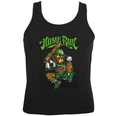 Tank Top HOME RUN AFFE SPIELT BASEBALL BASEBALL BASEBALLSCHLÄGER BASEBALLSPIELER