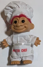 Master Chef Troll Red Hair Russ Figurine With Hat