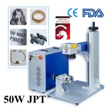JPT Fiber Laser Marking Machine Fiber Laser Engraver 50W 300×300mm with Rotary