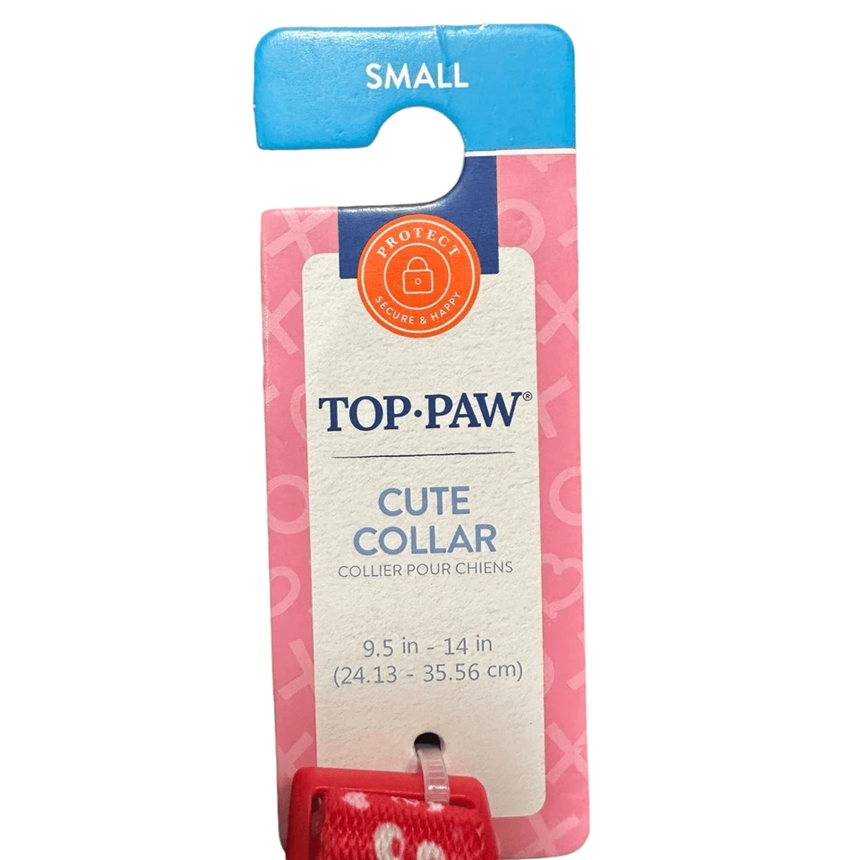 Top Paw Valentine's Day Love Bug Red Dog Collar Size Medium Adjustable D Ring - Image 4 of 4