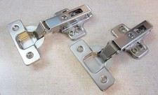 Set of 2 Salice 2P6 Cabinet Door Hinges w/ 3mm Wing Clip-On Mounting Plate H3