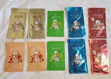Lot of 10 Variety Que Bella Professional Face Masks-Mud-Sheets-Creamy-Gel-Scrub