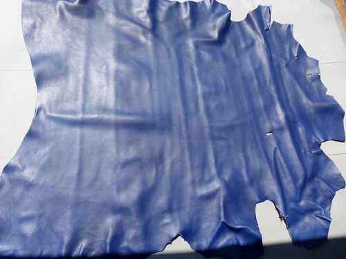 lambskin leather hide Dark Blue smooth butter soft full bodied 3 oz - Picture 3 of 3
